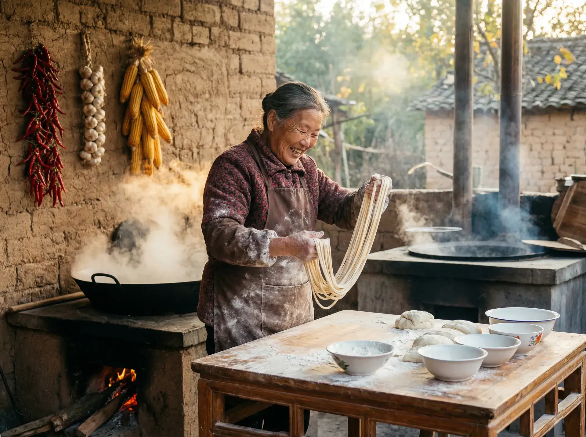 农家大嫂手擀面 - 天美传媒在线完整免费观看视频 乡村美食